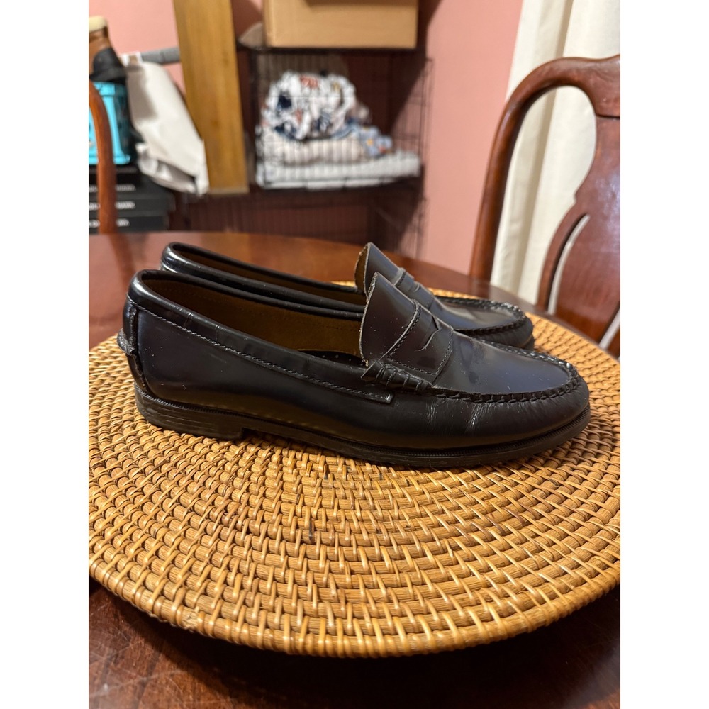 Sebago Classic Dan Black Leather Penny Loafers Womens 8.5 W Wide 25042522 - Picture 6 of 10